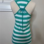 Splendid Teal and White Striped Tank Top Photo 2