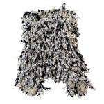 POL  Black and Cream Fringe Sweater Vest Photo 1