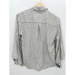 Kobi Halperin Button Down Shirt Women Small Black White Striped Collar Flare Photo 1