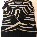 Lucca Couture Zebra Striped Sweater  Photo 0