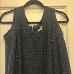 Moral Fiber  Black Sweater with Sheer Hem Photo 2