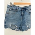 HALE Tess Senna Light Wash Blue Denim Distressed Shorts Women's Size 28 Photo 2
