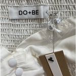 DO+BE  Women's Crepe Tie Neck Halter w/ Button Accents Cream - Medium NWOT Photo 7