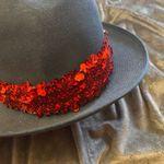 Vintage DUNLAP Fedora hat Black /sequin red strap Spaceweight Photo 6