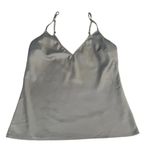 ZARA Women’s Silver Gray Spaghetti Straps V-Neck Minimalist Top SZ S #1158 Photo 3
