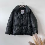 NVLT black‎ faux leather puffer coat Size M Photo 2