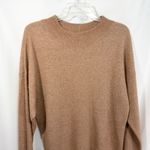 Reformation  Large Sweater Yak Linen Blend Pullover Mock Neck Soft Knit Tan 1131 Photo 5