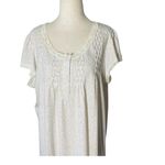 MISS ELAINE Floral Nightgown Dress White Size XL Photo 2