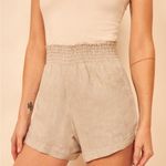 Reformation Nashville Linen Short In Oatmeal Photo 0