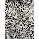 Timing  Black And Cream Flared Floral Satin Midi Skirt Size Medium Photo 4