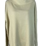 Free People Small Thermal Top Juicy Cowl Neck Split Back Long Sleeve Stone Cold Photo 0