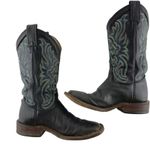 Tony Lama  Boots Womens Size 5.5B Cross Stitched Black Western Cowgirl Rodeo Photo 6