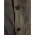 Island Republic Silk Button Down Shirt Men's Size L Short Sleeve Beige Textured Green Size L Photo 3