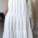 Cider NWOT!  White Twisted Cut Out Ruffle Maxi Dress Photo 0