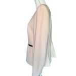 ESCADA Womens Blazer Size 42 Cream Peplum Collarless Full Photo 2
