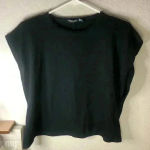 Nasty Gal  chip on your shoulder black Jersey top sz 10 NWT Photo 1