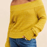 Free People Rush Crush Off the Shoulder Crop Sweater in Verbena Combo Size XS Photo 0