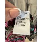 Merchant Women's Sheer Mesh Embroidered Floral Applique Cover Up Midi Cardigan M Size M Photo 4