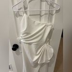 Lulu's One Shoulder White Midi Dress Size L Photo 3
