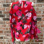 Belle Sky VTG Y2K Belle + Sky Red and White Bell Sleeve Blouse / S / Excellent condition Photo 4