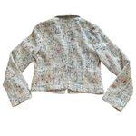Dolce Cabo Womens Double Breasted Tweed Cropped Multi Blazer Gold Buttons Small Photo 5