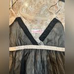 ALLOY Black and Cream Lace Trim Spaghetti Strap Dress Photo 12