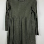 Pure J Jill Dress Women XS Green Stripe Knit Long Sleeve Scoop Neck Casual Prep Green Photo 0