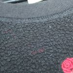 PINK - Victoria's Secret  Black Rose Embroidered Sweater Size Medium Photo 3