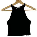ZARA  Black Halter High Neck Cropped Tank Top S Photo 0