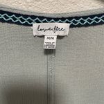 Green Ruffle Floral Embroidered Lightweight Coverup Cardigan Gray Size M Photo 2