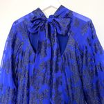 Monique Lhuillier  Azurite Long-Sleeve Tie-Back Short Dress Size 4 NWT Photo 7