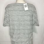 The Vanity Room  Women's Textured Knit Lace Up Dress Gray Size M NWT Photo 6