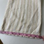 Gap Pants Womens XL Khaki Linen Blend Striped Pull On Wide Leg Boho 27” Photo 9