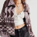 Free People One And Another Cardigan Small Collared Southwest oversized Slouchy Photo 0