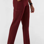 FIGS  burgundy High Waisted Yola Skinny Scrub Trousers Photo 0