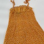 SheIn ‎ Tie Spaghetti Strap Mini Dress Yellow/Orange Floral Size XS Photo 5