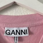 Ganni Long Sleeve Pink Logo T Shirt s XS Photo 1