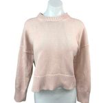 Everlane Pink The Soft Cotton Square Crew Long Sleeve Pullover Sweater Top Sz M Photo 0