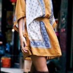 Free People  Yellow Mustard Santa Cruz Kimono Mini Dress Photo 3