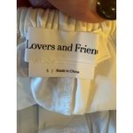 Lovers + Friends  Shorts Women Small White Cotton Button Front Boxers Sleep Photo 5