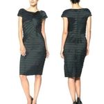 Cartise Black Rosette Tiered Cocktail Sheath Knee Length Dress Size 10 Photo 6