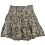 Caslon  linen ruffle skirt drawstring XS leaf tiered‎ hem Nordstrom knee length Photo 0