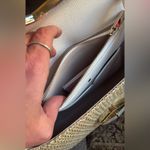 Kate Spade Authentic  Stiched/straw/leather TWIST LOCK Shoulder/ Crossbody Bag Photo 6