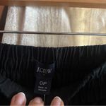 J.Crew  Linen Cotton Drawstring Pant Black‎ Pull On Elastic AW842 NWT Size 0P Photo 4