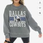 New Gameday Couture Gray Dallas Cowboys Oversized Crewneck Fleece Pullover XL Photo 0