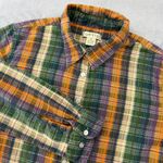 Orvis Women's Long Sleeve Button Up Indian Madras Plaid Shirt Size 14 Classic Photo 2