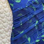 Self Portrait NWOT  Blue Crescent Chiffon Midi Dress Cut Out Back Ruffle Size 6 Photo 9