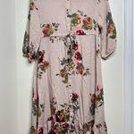 Fig Floral Button Front Dress Beige Women’s Large Ruffle Hem Cottagecore Size undefined Photo 1