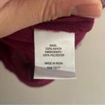 Sonoma  Maroon Red Embroidered Exposed Sleeve Peasant Blouse Shirt Top Boho Photo 7