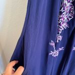 Free People  The High Road Jumpsuit Navy Embroidered Large Photo 9